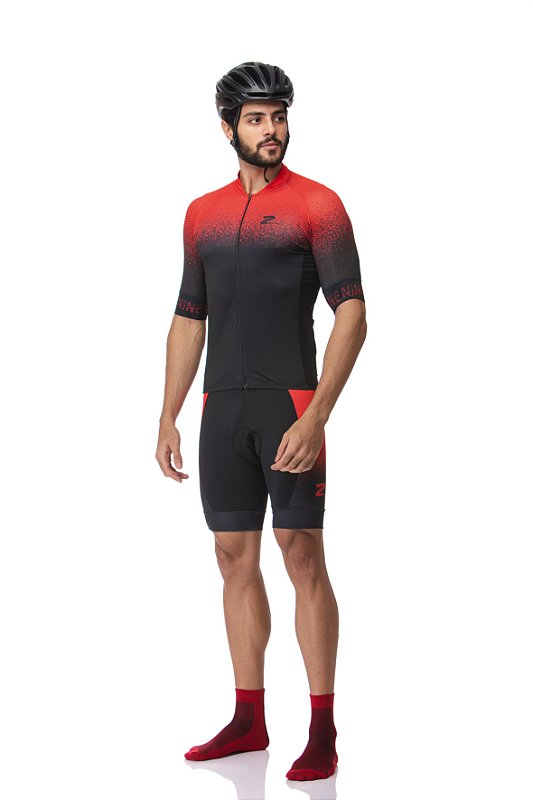 Camisa Ciclismo Z Nine Sport Red Jet Masculina Vermelha