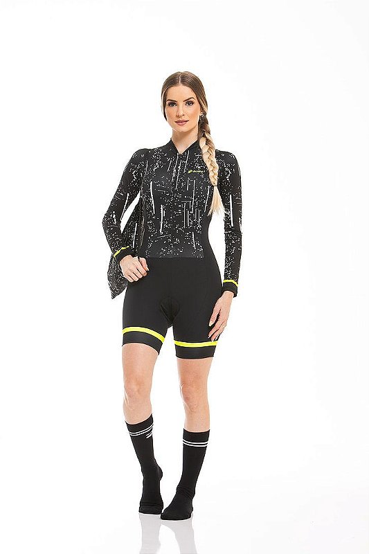 Macaquinho Ciclismo Z Nine Smart Manga Longa Feminino