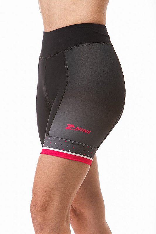 Bermuda Ciclismo Z Nine Gorgeous Feminina Preta/Rosa