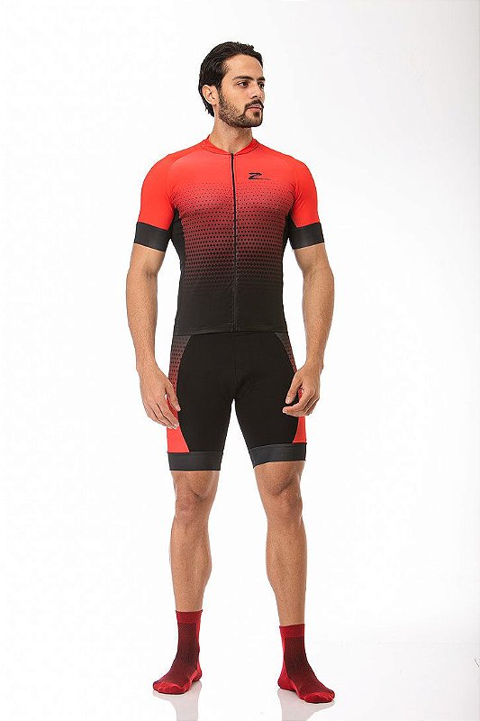Camisa Ciclismo Z Nine Sport Blood Masculina Vermelha