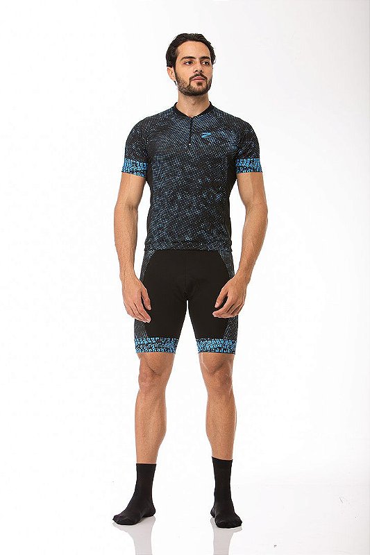 Camisa Ciclismo Z Nine Ride Bluish Masculina Preta/Azul
