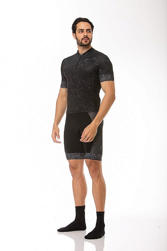 Camisa Ciclismo Z Nine Sport Road Masculina Preta
