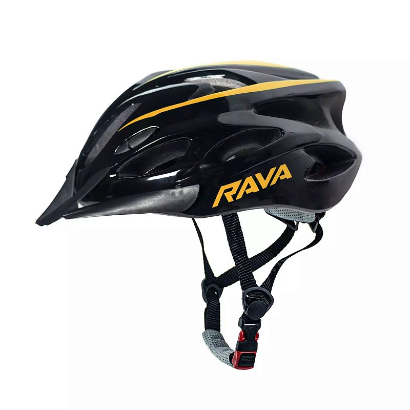 Capacete Rava Space New Preto/Laranja